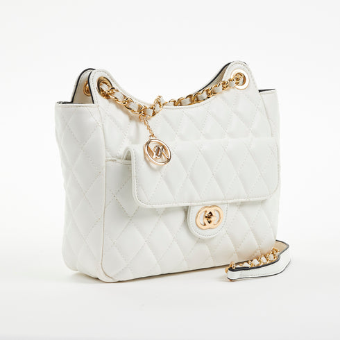 Verde Γυναικεία Τσάντα Ώμου 16-6854 Λευκό